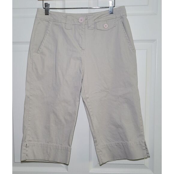 Woolrich Womens Size 6 Cropped Capri Pants Tan Pre-Owned - Picture 2 of 12